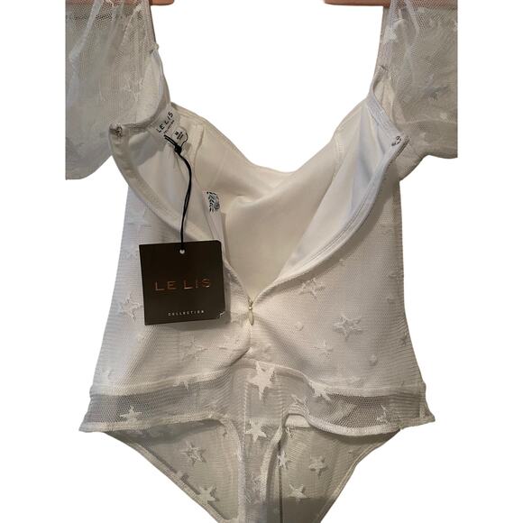 Le LIS ANTHROPOLOGIE BRAND Bodysuit NWT Stars Size Medium - Picture 6 of 6
